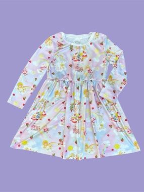 Strawberry Shortcake 5T Dress Long Sleeve Colorful Whimsical Kids